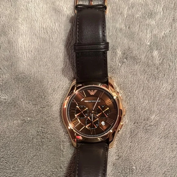 Emporio Armani Rose Gold Chronograph Watch - Picture 8 of 8